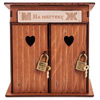 Копилка туалет 2 кабинки "На ипотеку" окрашенная во Гае